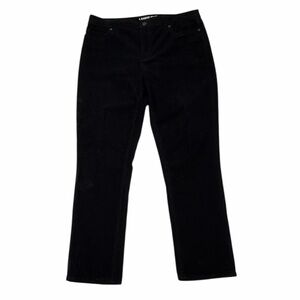 LANDS END WOMENS BLACK CORDUROY JEANS SIZE 12